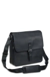 Mancini Leather Laptop Messenger Bag In Black