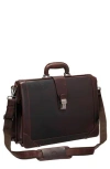 Mancini Litigator Rfid Briefcase In Brown