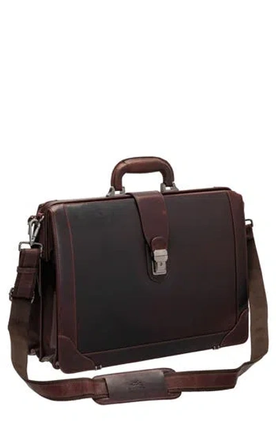 Mancini Litigator Rfid Briefcase In Brown