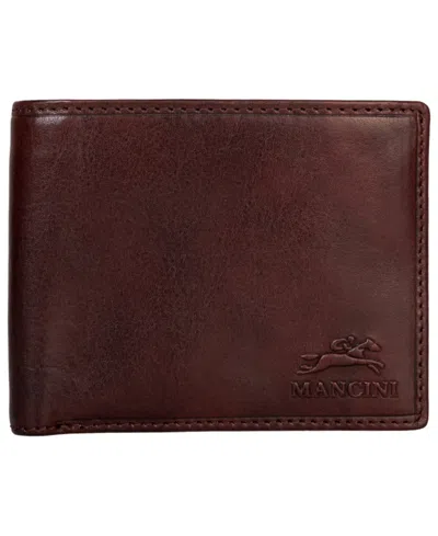 Mancini Men's Bill-fold Wallet In Brown