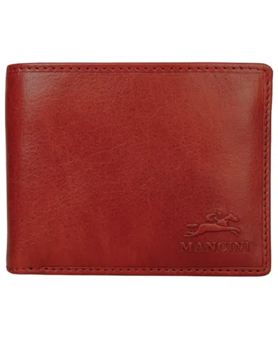 Mancini Men's Bill-fold Wallet In Brown