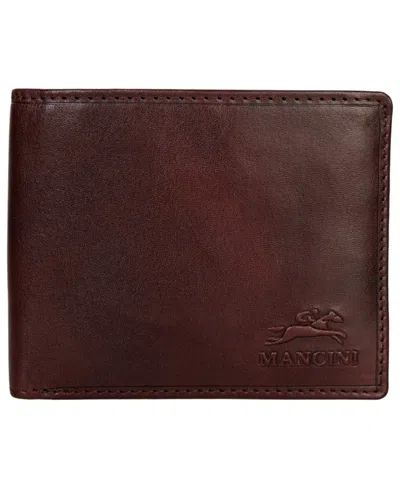 Mancini Men's Bill-fold Wallet In Brown