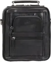 Mancini Men's Buffalo Double Compartment Bag In Black