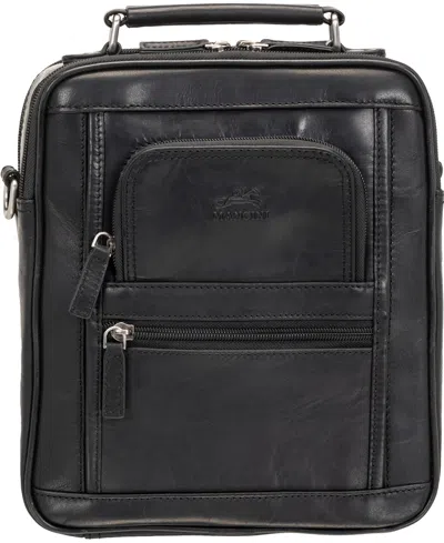 Mancini Men's Buffalo Double Compartment Bag In Black
