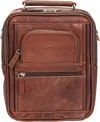 Mancini Men's Buffalo Large Zippered Rear Organizer Bag In Brown