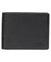 Mancini Men's Buffalo Rfid Secure Wallet With Coin Pocket In Black