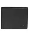 Mancini Men's Buffalo Rfid Secure Wallet With Coin Pocket In Black