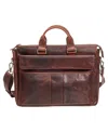 Mancini Men's Buffalo Single Compartment Briefcase For 15.6" Laptop And Tablet In Brown