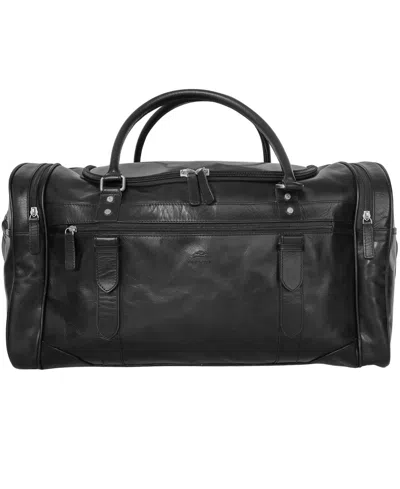 Mancini Men's Classic Shoulder Strap Duffel Bag In Black