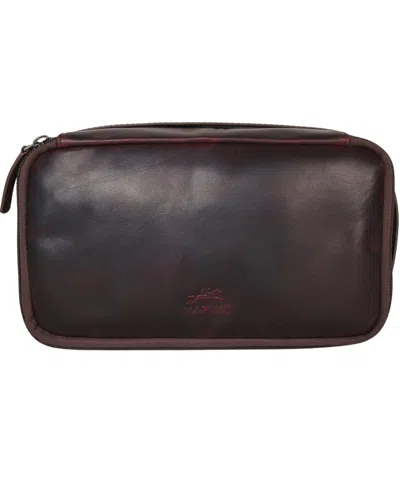 Mancini Men's Classic Toiletry Bag In Brown