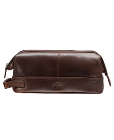 Mancini Men's Classic Toiletry Kit With Organizer In Brown