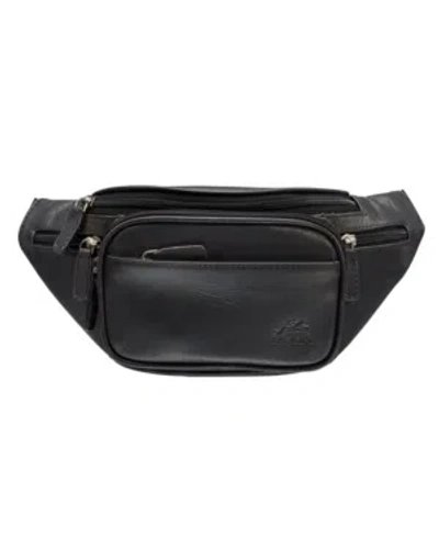 Mancini Men's Classic Waist Bag In Black