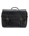 Mancini Men's Double Compartment Briefcase With Rfid Secure Pocket For 15.6" Laptop And Tablet In Black