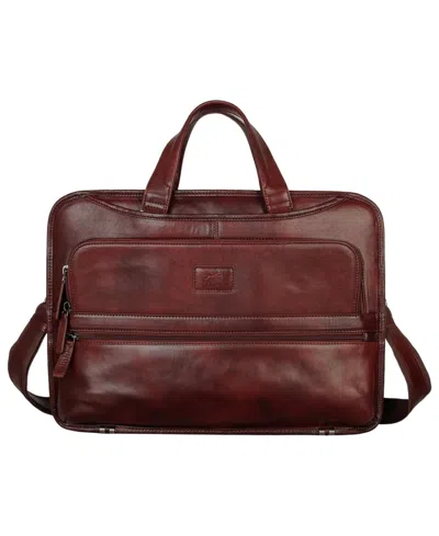 Mancini Men's Laptop Briefcase In Brown