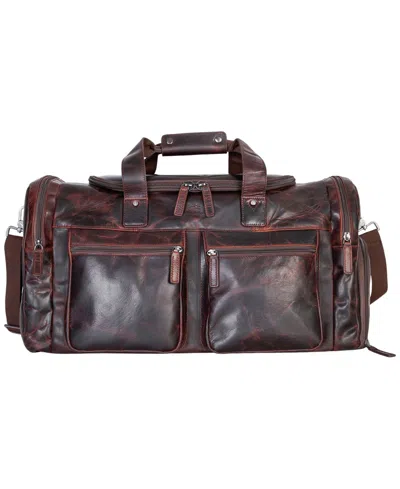Mancini Men's Large Duffle Bag In Brown