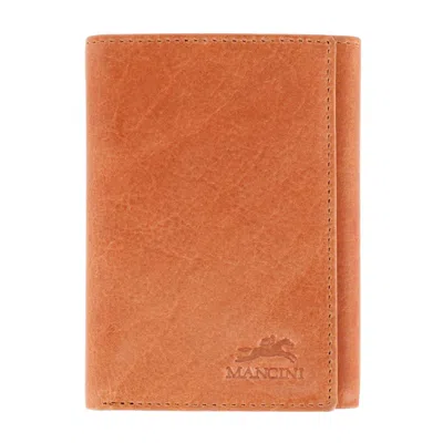 Mancini Men's Leather Bellagio Rfid Trifold Wallet In Green