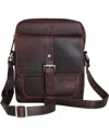Mancini Men's Leather Crossbody Bag In Brown