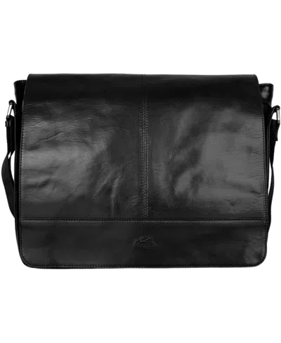 Mancini Men's Messenger Bag In Black
