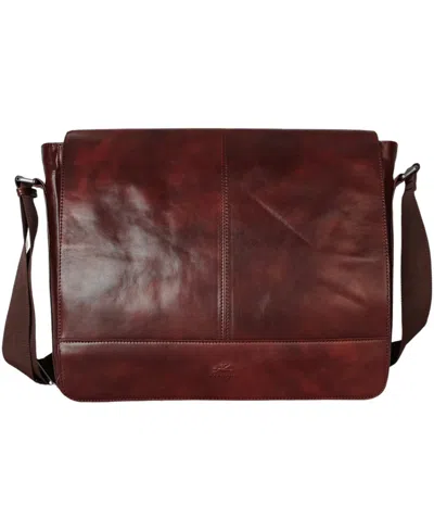 Mancini Men's Messenger Bag In Brown