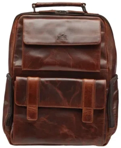 Mancini Men's Rfid Secure Pocket For 15.6" Laptop Bag In Brown