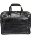 Mancini Men's Triple Compartment Briefcase In Black