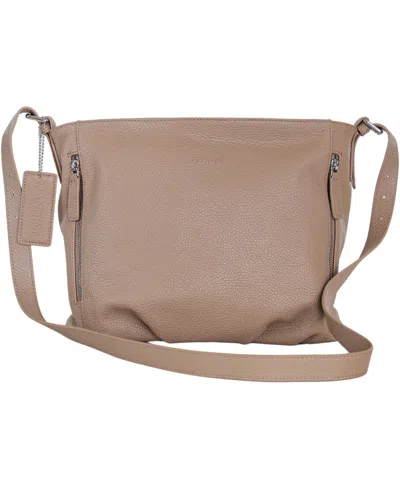 Mancini Mila Mini Zipper Hobo Bag In Gold