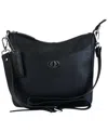 MANCINI PEBBLE ELIZABETH LEATHER CROSSBODY HANDBAG