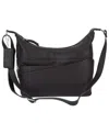 Mancini Pebble June Leather Crossbody Handbag In Brown
