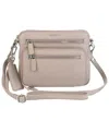 MANCINI PEBBLED COLLECTION VALERIE LEATHER MINI CROSSBODY BAG