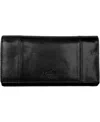 Mancini Pelle D'oro Rfid Secure Quad Fold Wallet In Black