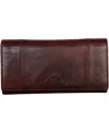 Mancini Pelle D'oro Rfid Secure Quad Fold Wallet In Brown