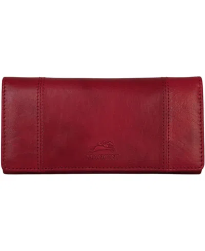 Mancini Pelle D'oro Rfid Secure Trifold Wallet In Red