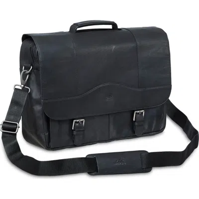 Mancini Porthole Rfid Briefcase In Black