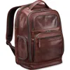 Mancini Rfid 15.6-inch Laptop Backpack In Brown