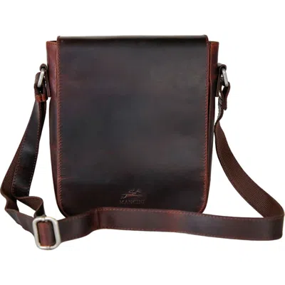 Mancini Slim Crossbody Bag In Brown