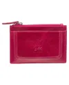 Mancini South Beach Rfid Secure Card Case And Coin Pocket In Pink