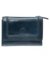 Mancini South Beach Rfid Secure Mini Clutch Wallet In Blue