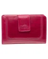 Mancini South Beach Rfid Secure Mini Clutch Wallet In Pink