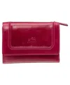 Mancini South Beach Rfid Secure Mini Clutch Wallet In Pink