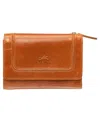 Mancini South Beach Rfid Secure Mini Clutch Wallet In Tan