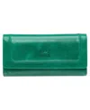 Mancini South Beach Rfid Secure Quadruple Fold Wallet In Green