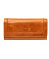 Mancini South Beach Rfid Secure Quadruple Fold Wallet In Tan