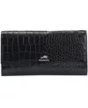 Mancini Women's Croco2 Rfid Secure Quad Fold Wallet In Black