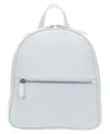 Mancini Women's Pebbled Audrey Backpack In White