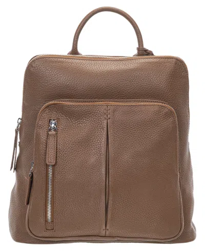 Mancini Women's Pebbled Brigette Backpack In Camel