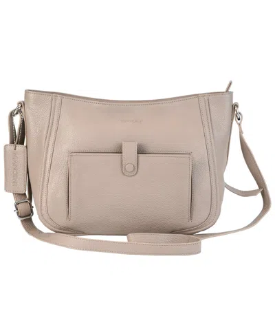 Mancini Women's Pebbled Sophia Crossbody Handbag In Mushroom