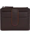 Mancini Women's Sonoma Rfid Secure Card Case Wallet In Brown