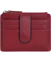 Mancini Women's Sonoma Rfid Secure Card Case Wallet In Red