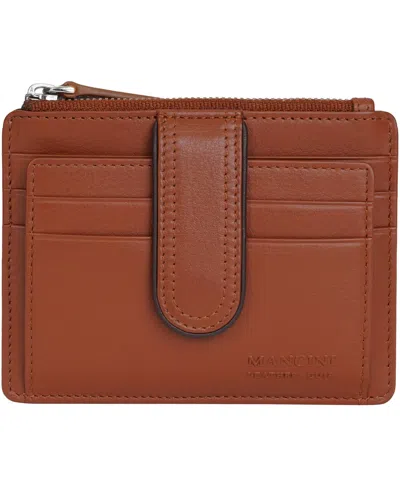Mancini Women's Sonoma Rfid Secure Card Case Wallet In Tan