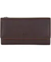 Mancini Women's Sonoma Rfid Secure Clutch Wallet In Brown